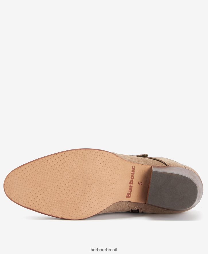 calçados Barbour botas nives camurça taupe mulheres NH44422055