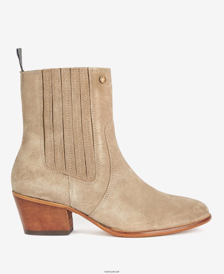 calçados Barbour botas prue western chelsea taupe mulheres NH44422075