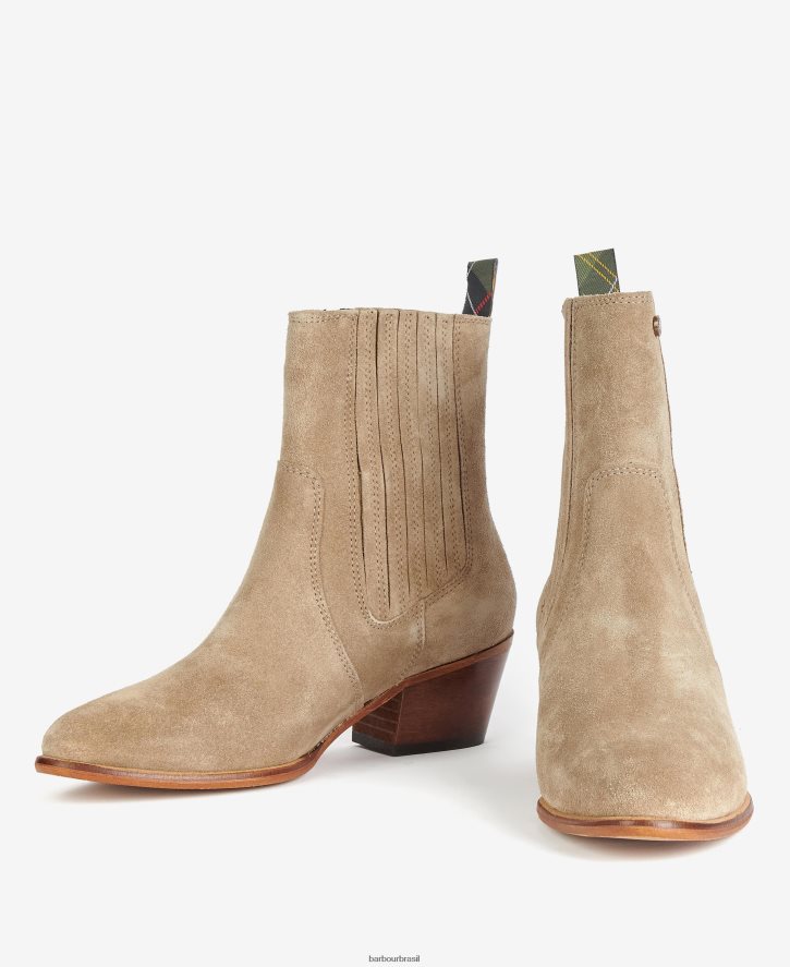 calçados Barbour botas prue western chelsea taupe mulheres NH44422075