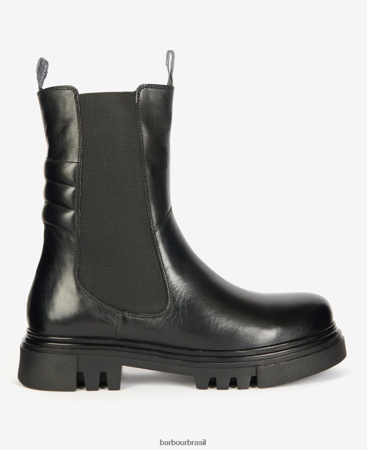 calçados Barbour botas trinity preto mulheres NH44422058