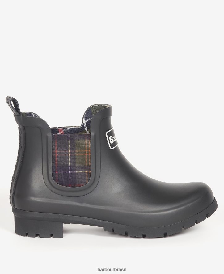 calçados Barbour kingham wellingtons preto mulheres NH44422156