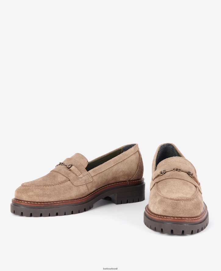calçados Barbour mocassins Brooke Horsebit conhaque mulheres NH44422146