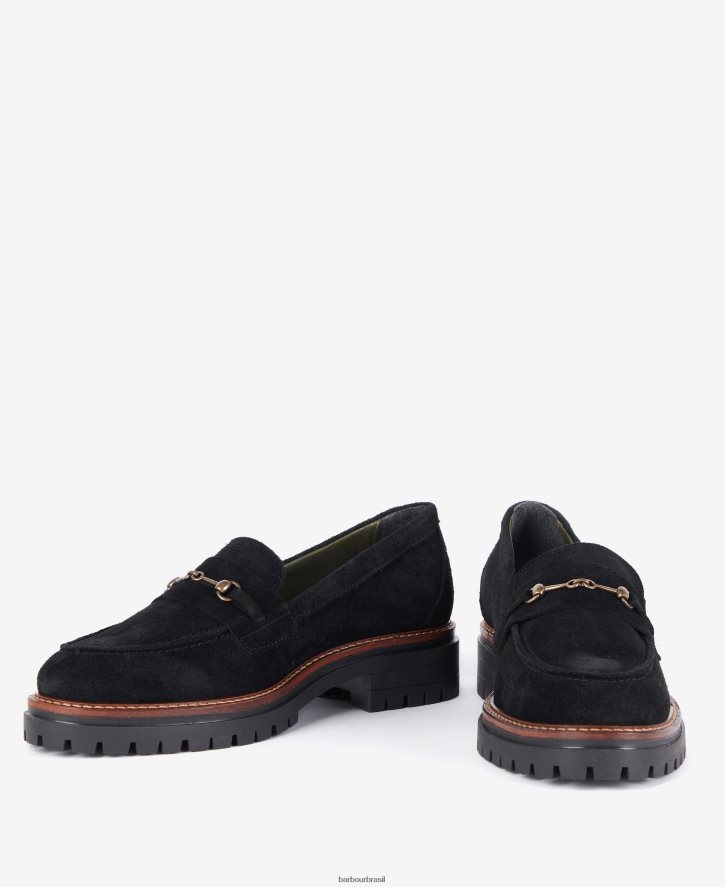 calçados Barbour mocassins Brooke Horsebit conhaque mulheres NH44422147