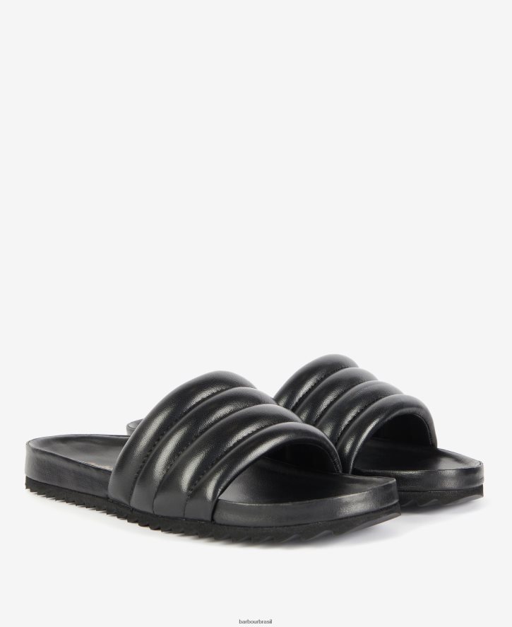 calçados Barbour controles deslizantes Sonya preto clássico mulheres NH44422114