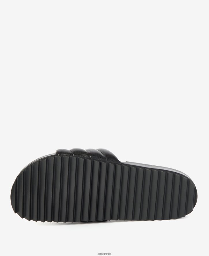 calçados Barbour controles deslizantes Sonya preto clássico mulheres NH44422114