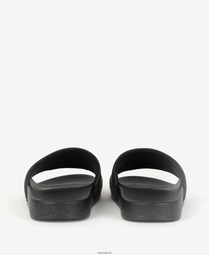 calçados Barbour controles deslizantes de logotipo preto clássico mulheres NH44422108