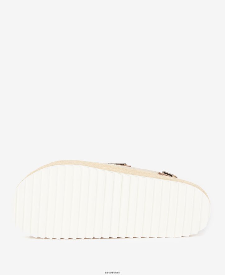 calçados Barbour sandália plana helena ouro metálico mulheres NH44422110