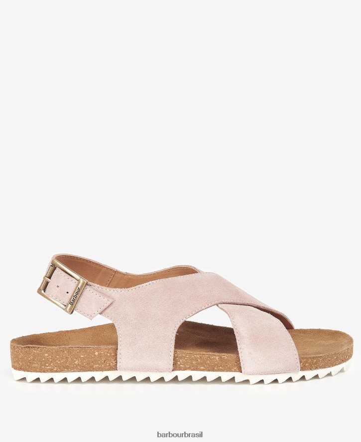calçados Barbour sandália rochelle camurça peônia prata mulheres NH44422100