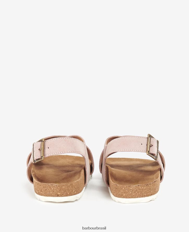 calçados Barbour sandália rochelle camurça peônia prata mulheres NH44422100