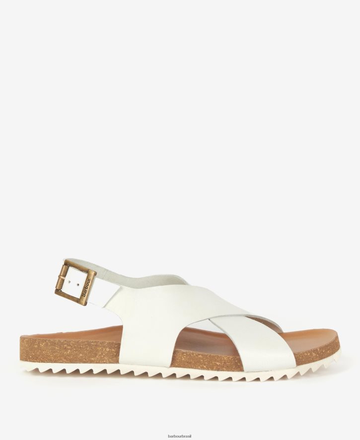 calçados Barbour sandália rochelle com tiras cruzadas conhaque mulheres NH44422092