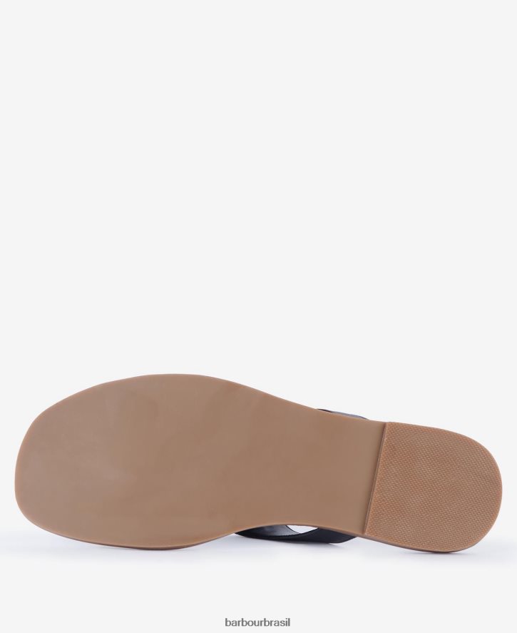 calçados Barbour sandálias baymouth preto clássico mulheres NH44422098