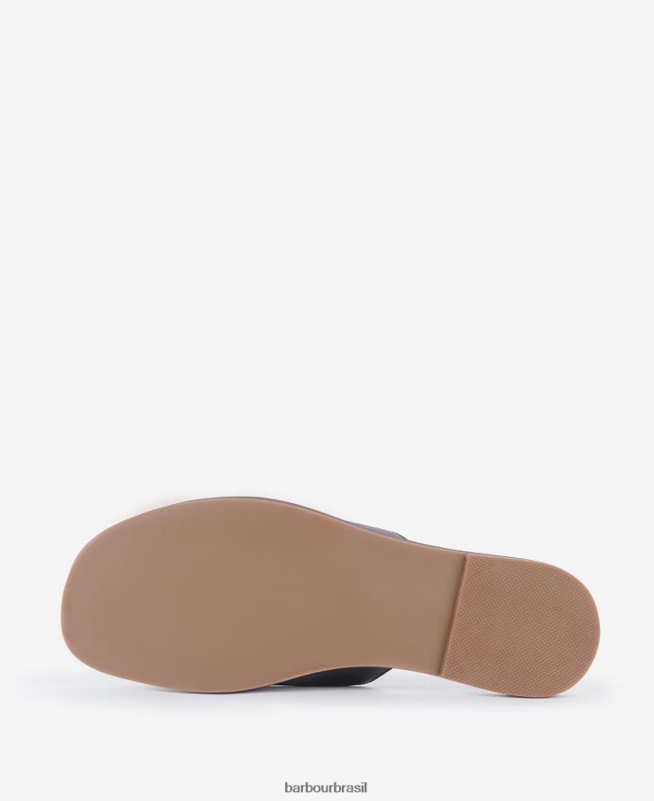 calçados Barbour sandálias de amores-perfeitos preto clássico mulheres NH44422115