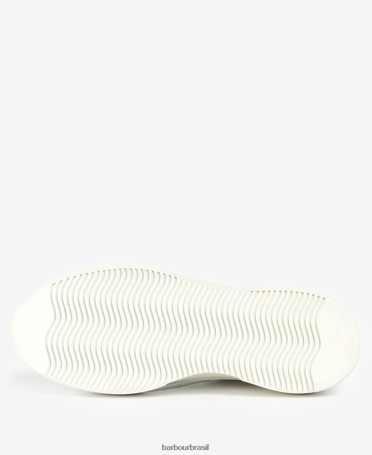 calçados Barbour darla trainers peônia branca/prata mulheres NH44422125