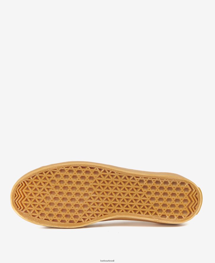 calçados Barbour tênis de lona portree cru/goma mulheres NH44422128