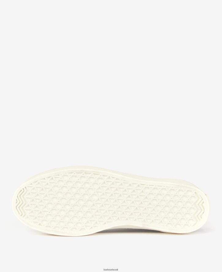 calçados Barbour tênis de lona portree cru/goma mulheres NH44422135