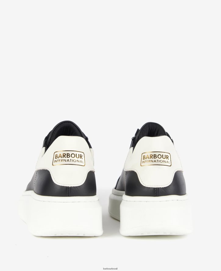 calçados Barbour treinadores amanza preto clássico mulheres NH44422129