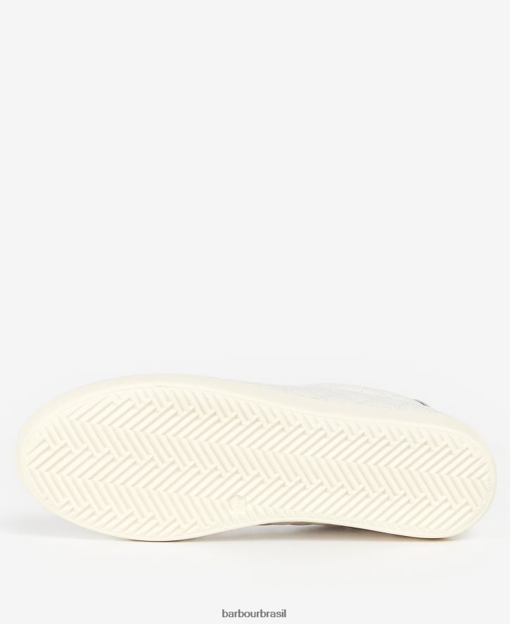 calçados Barbour treinadores cosmo couro metálico prateado mulheres NH44422130