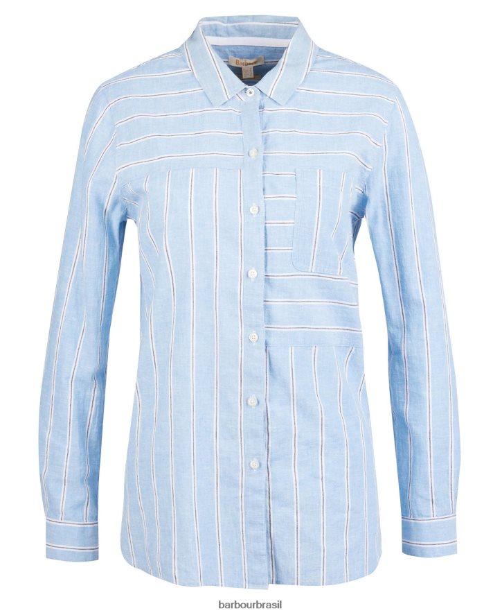 roupas Barbour camisa à beira-mar pêssego claro mulheres NH44421634