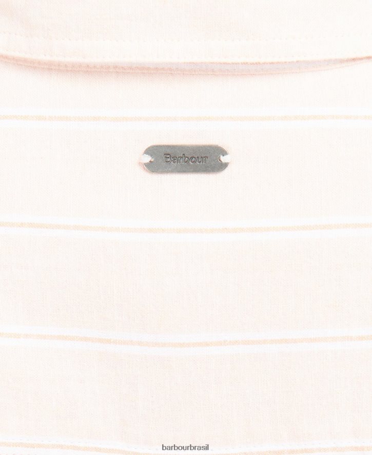 roupas Barbour camisa à beira-mar pêssego claro mulheres NH44421636