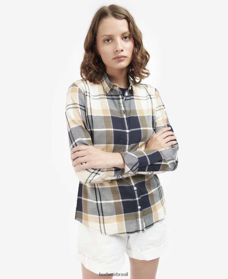 roupas Barbour camisa bredon tartã de choupo mulheres NH44421626