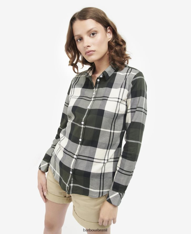 roupas Barbour camisa bredon tartã de choupo mulheres NH44421629