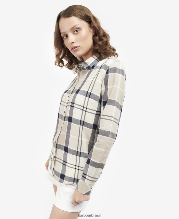 roupas Barbour camisa bredon tartã de choupo mulheres NH44421639