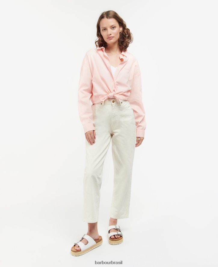 roupas Barbour camisa de verão kenmore rosa clássico mulheres NH44421630