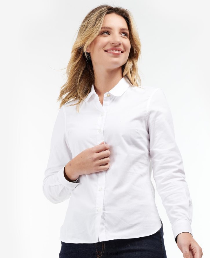 roupas Barbour camisa pearson branco mulheres NH44421620