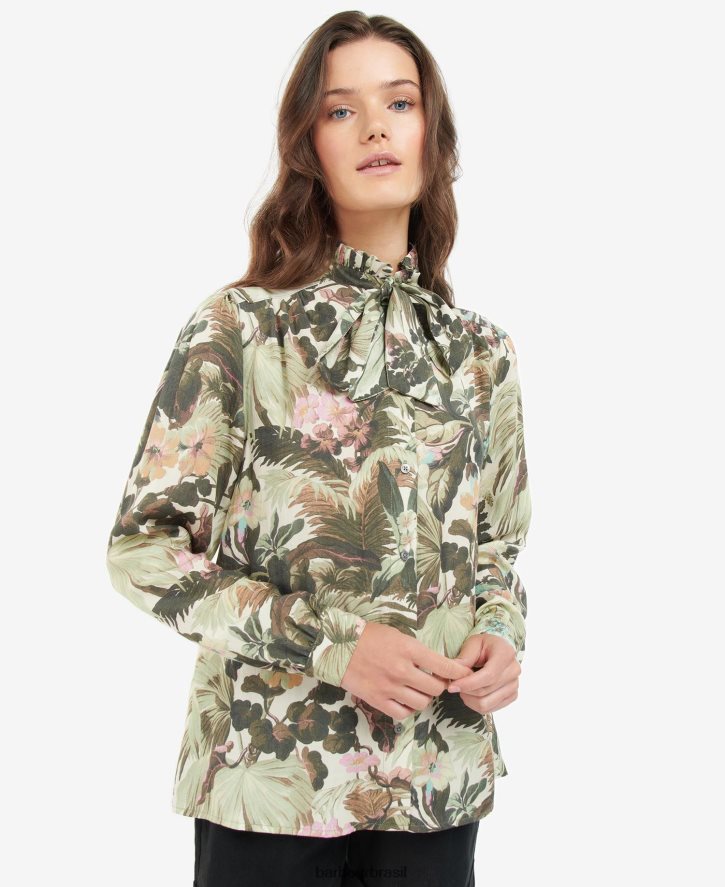 roupas Barbour x House of Hackney camisa boêmia limerência/céu mulheres NH44421614