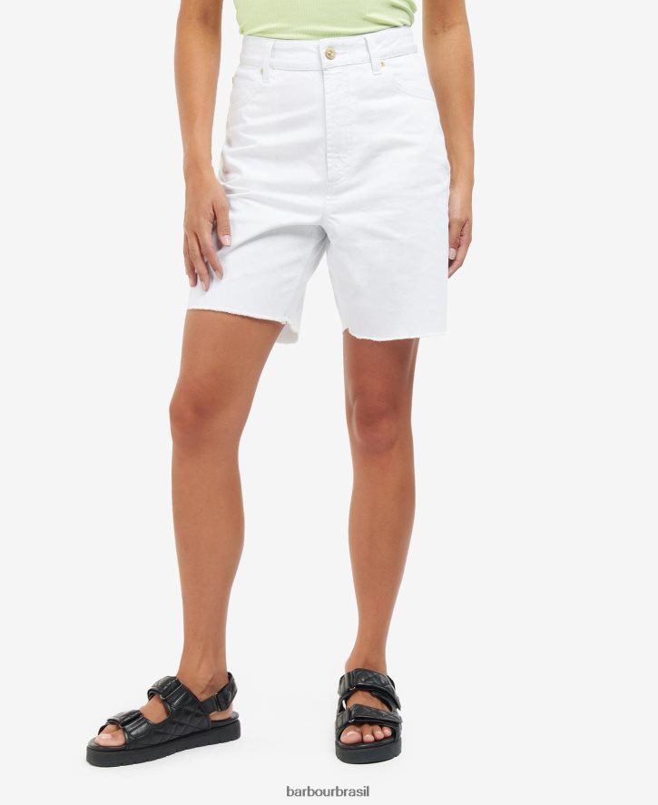 roupas Barbour bermuda galica branco clássico mulheres NH44421788