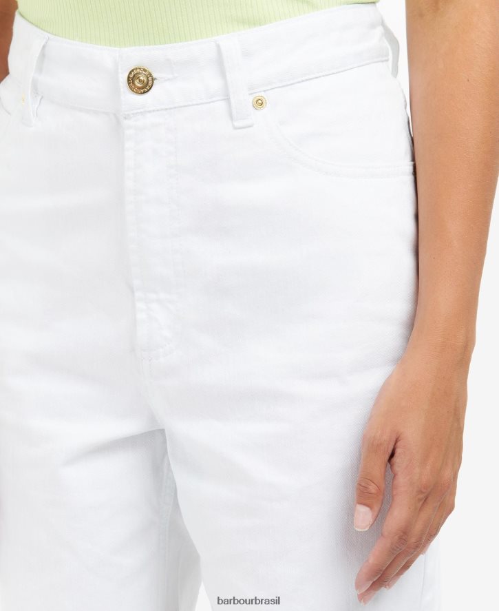 roupas Barbour bermuda galica branco clássico mulheres NH44421788