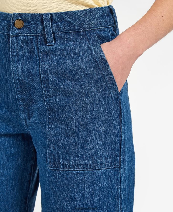 roupas Barbour calça jeans Southport cru mulheres NH44421770