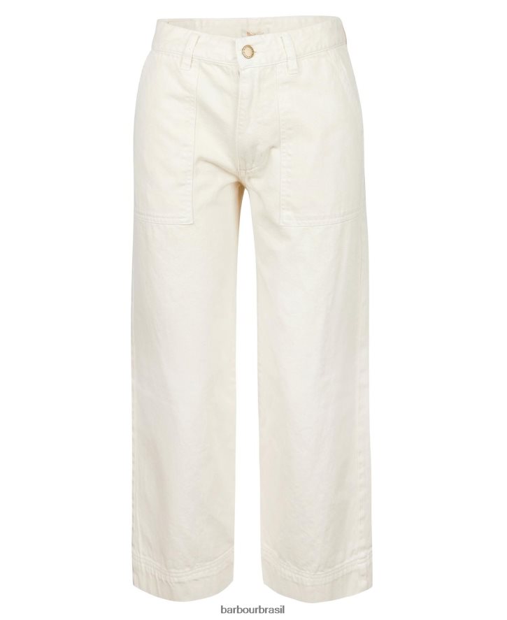 roupas Barbour calça jeans Southport cru mulheres NH44421773