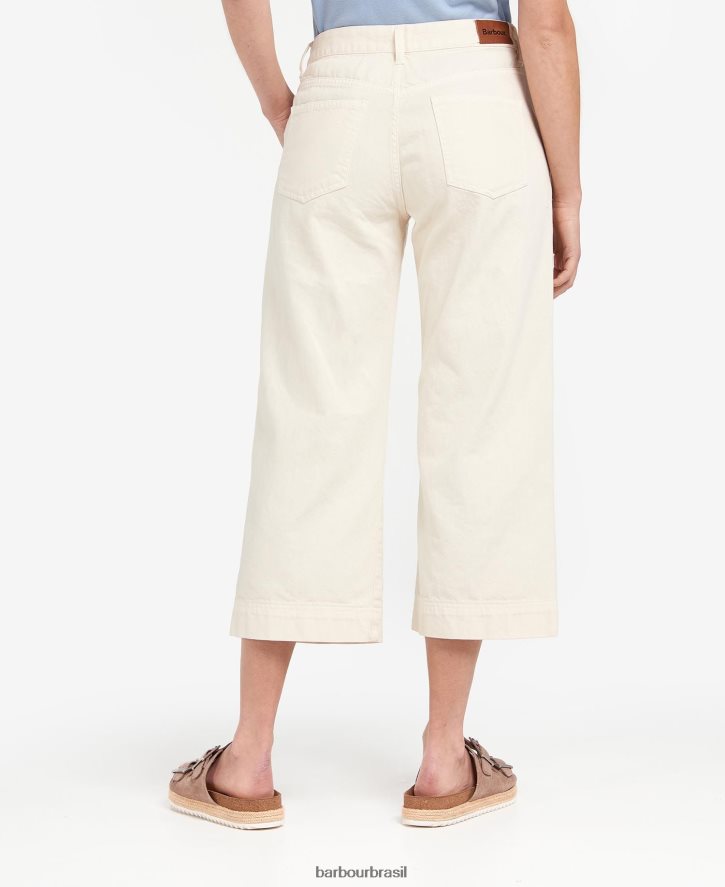 roupas Barbour calça jeans Southport cru mulheres NH44421773