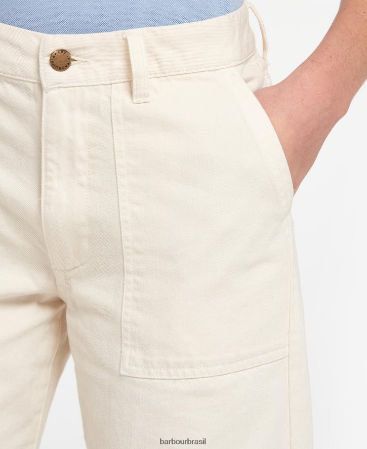 roupas Barbour calça jeans Southport cru mulheres NH44421773