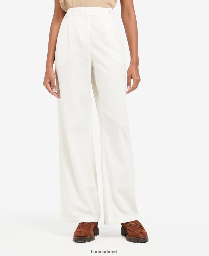 roupas Barbour calça somerland baunilha mulheres NH44421776