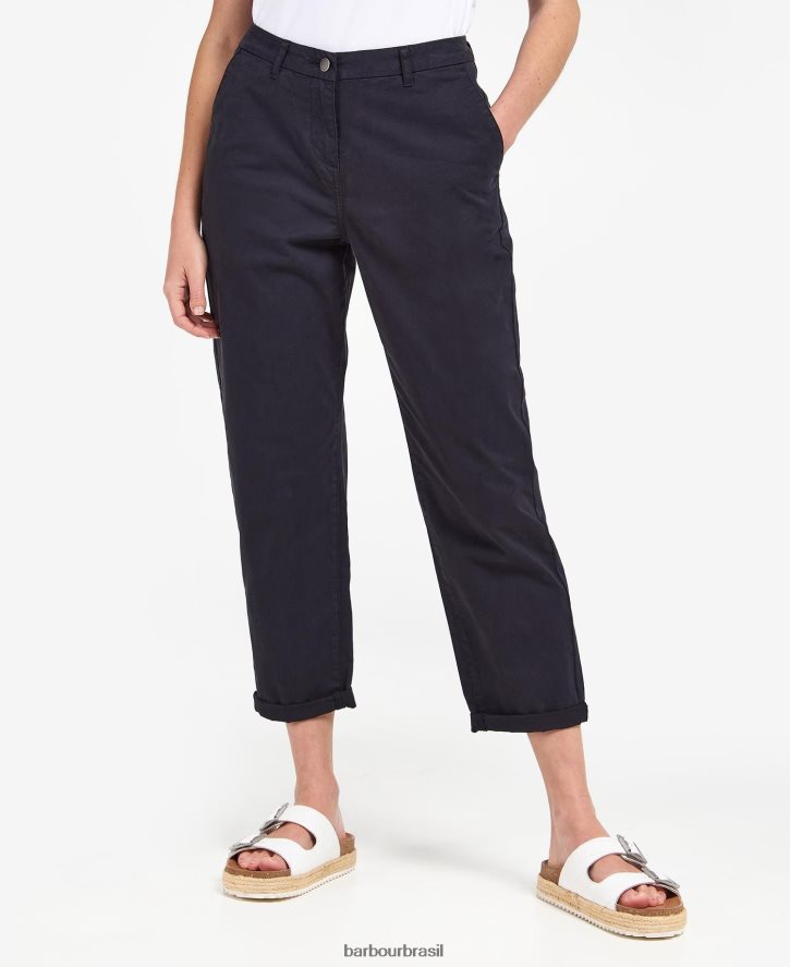 roupas Barbour chino essencial marinho clássico mulheres NH44421805