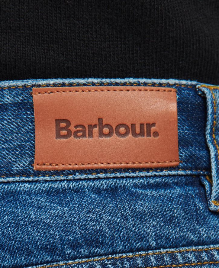 roupas Barbour jeans de cintura alta moorland lavagem original mulheres NH44421785