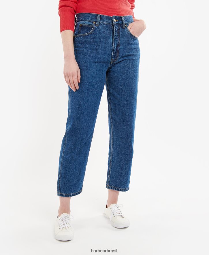 roupas Barbour jeans de perna de barril westbury cru mulheres NH44421779