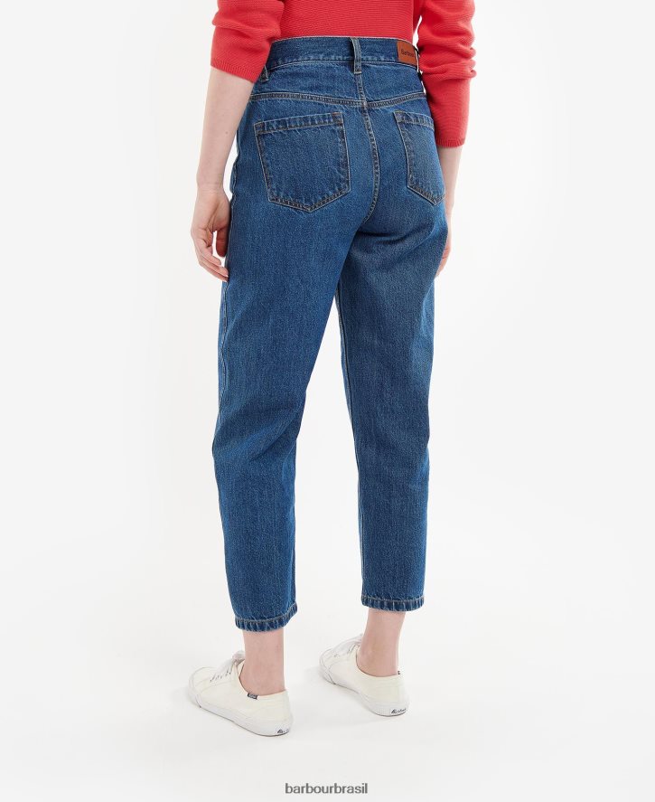 roupas Barbour jeans de perna de barril westbury cru mulheres NH44421779