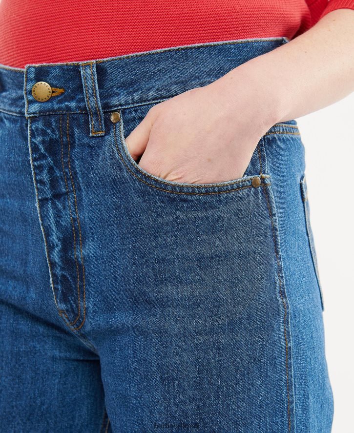 roupas Barbour jeans de perna de barril westbury cru mulheres NH44421779