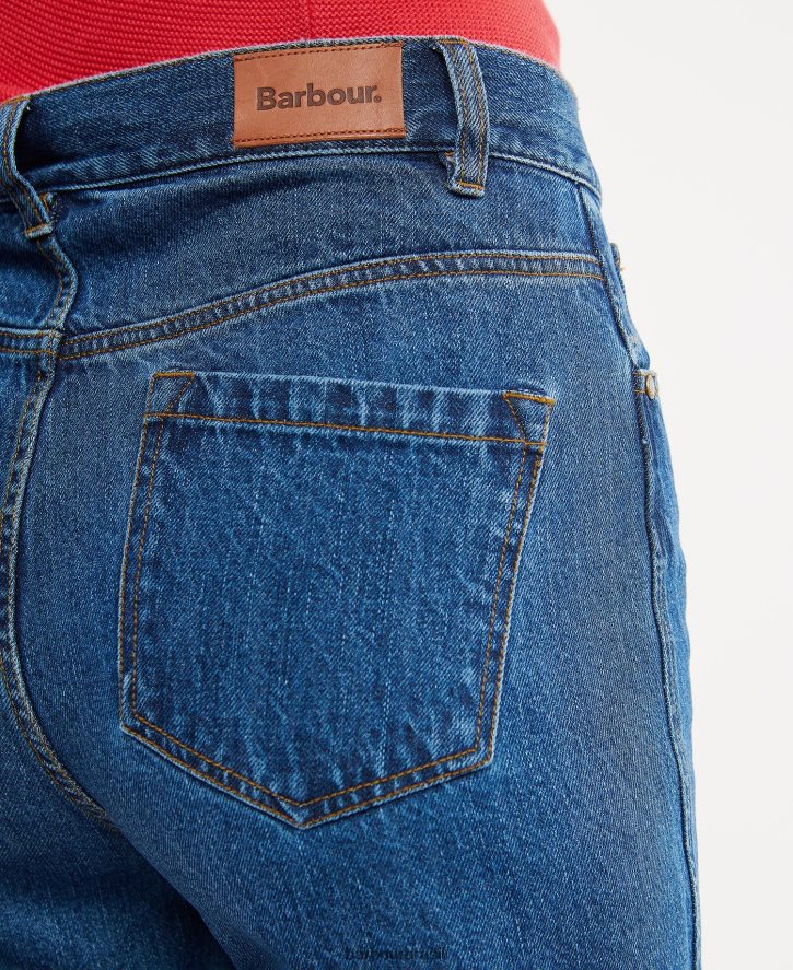 roupas Barbour jeans de perna de barril westbury cru mulheres NH44421779