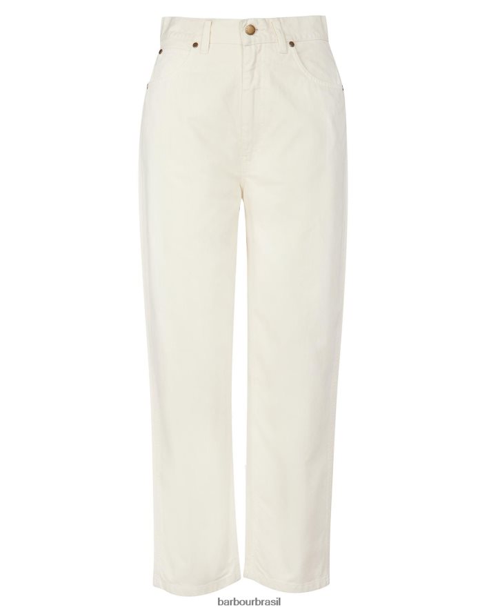roupas Barbour jeans de perna de barril westbury cru mulheres NH44421782