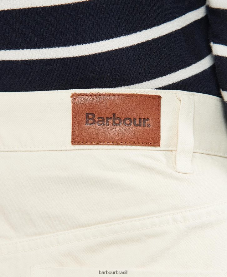roupas Barbour jeans de perna de barril westbury cru mulheres NH44421782