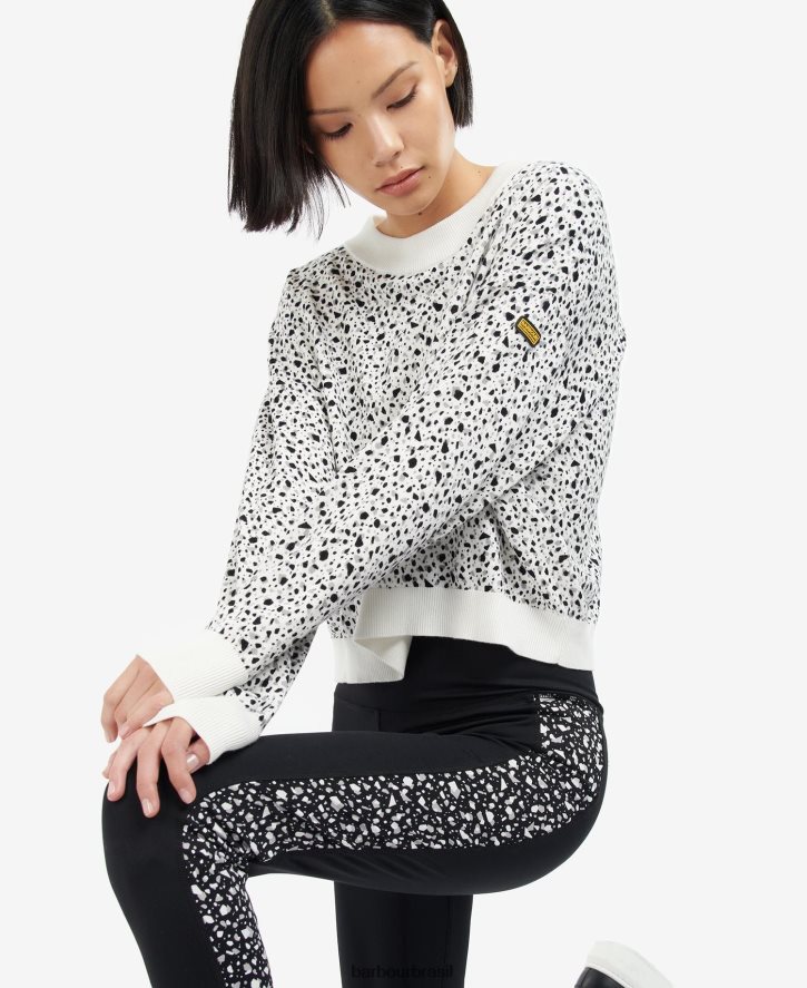 roupas Barbour legging pavilhão preto/multi mulheres NH44421809