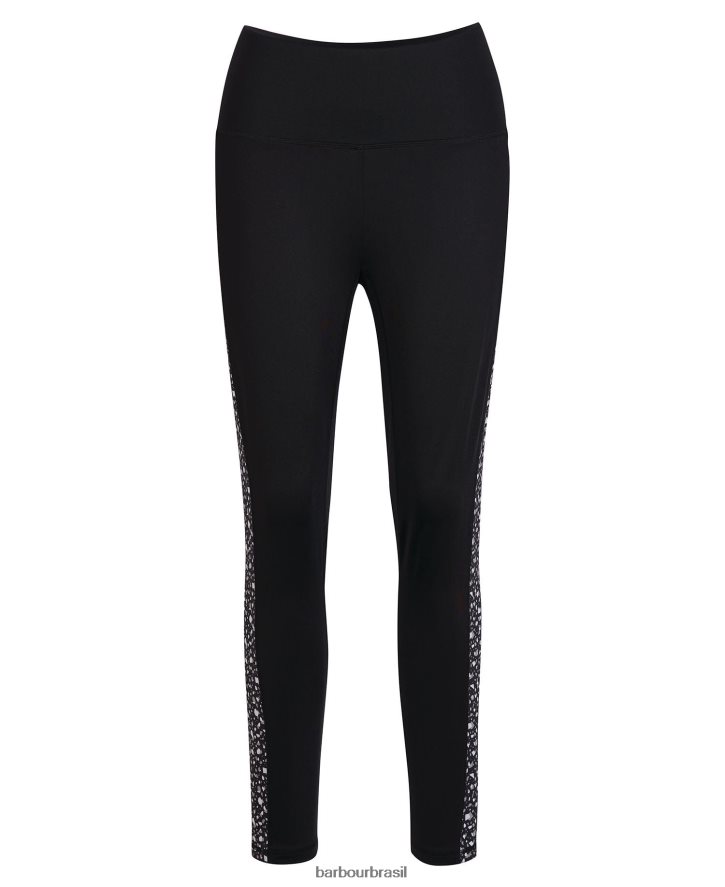 roupas Barbour legging pavilhão preto/multi mulheres NH44421809