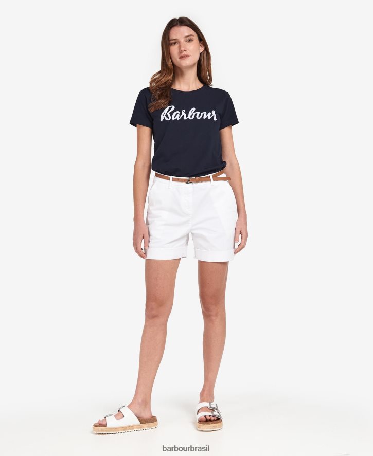 roupas Barbour short chino branco clássico mulheres NH44421786