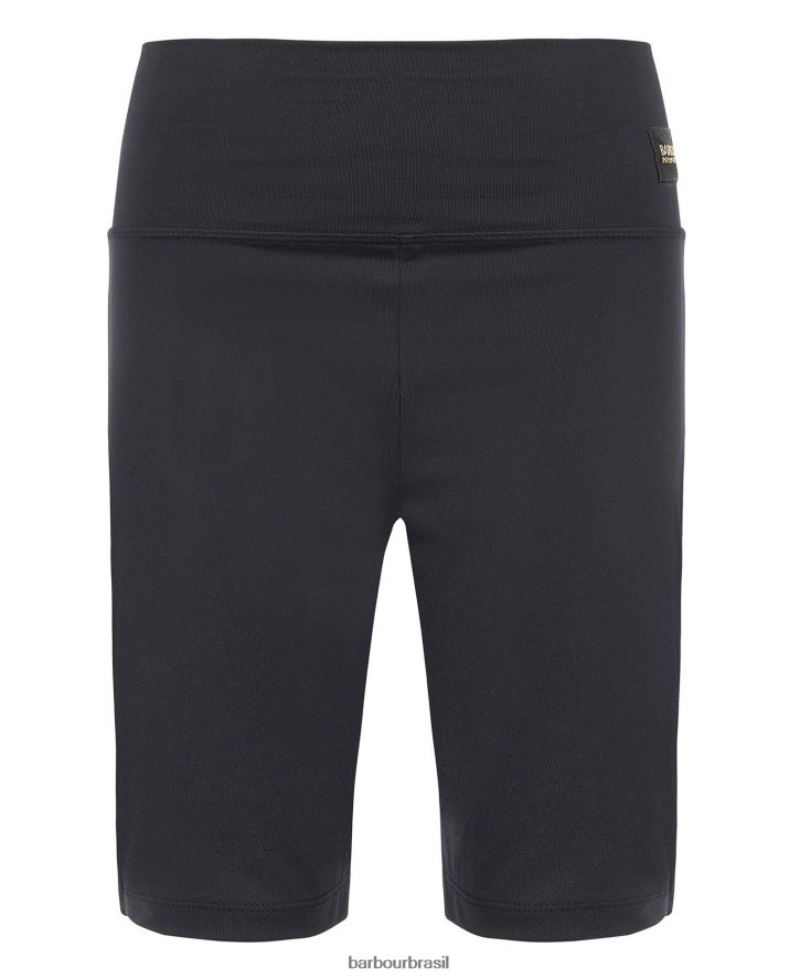 roupas Barbour shorts halton preto clássico mulheres NH44421790