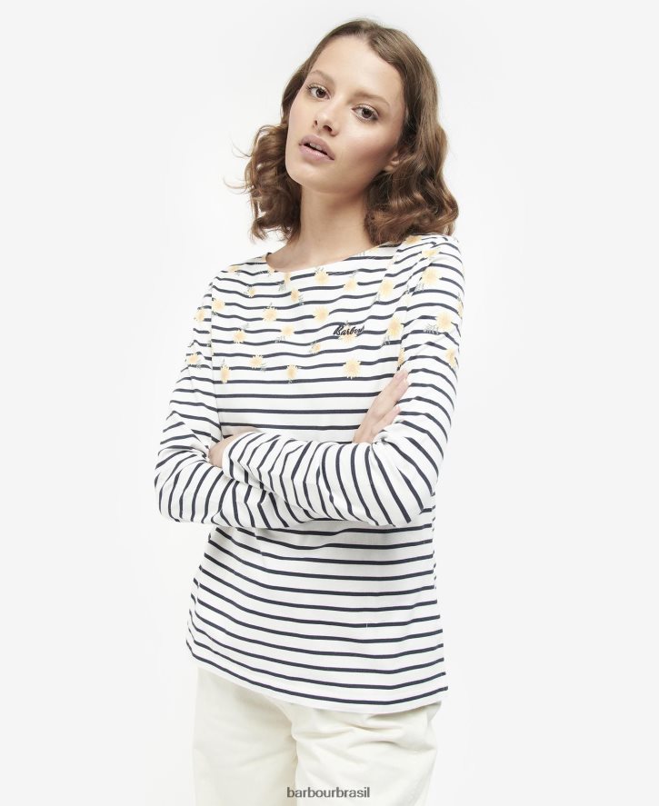 roupas Barbour blusa estampada bradley impressão em nuvem mulheres NH44421729