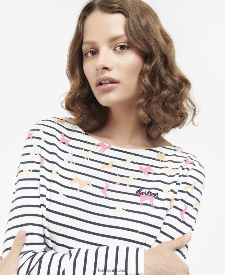 roupas Barbour blusa estampada bradley impressão em nuvem mulheres NH44421738